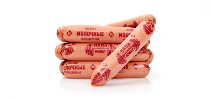 Сосиски Молочные Папа Может 1 кг Сосиски Молочные Папа Может 1 кг