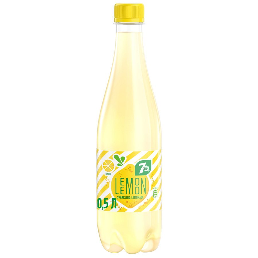 Напиток 7-UP Lemon Искрящийся лимонад 0,5 л оптом 