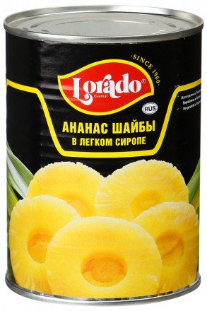 Ананасы Lorado шайбы в легком сиропе 580 мл оптом 