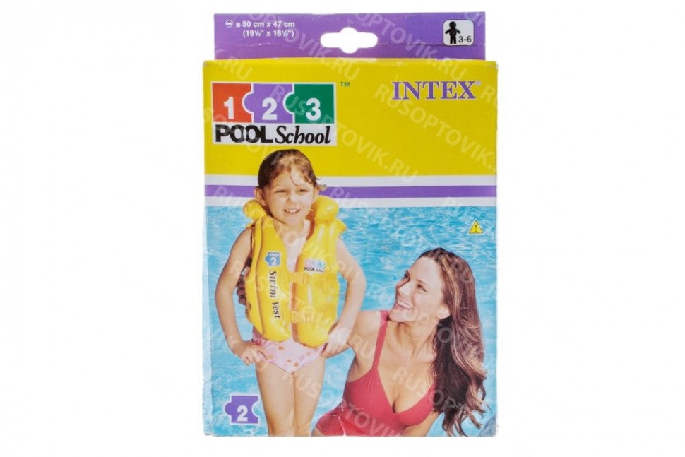 Надувной жилет "Pool School" 50х47см Intex оптом 