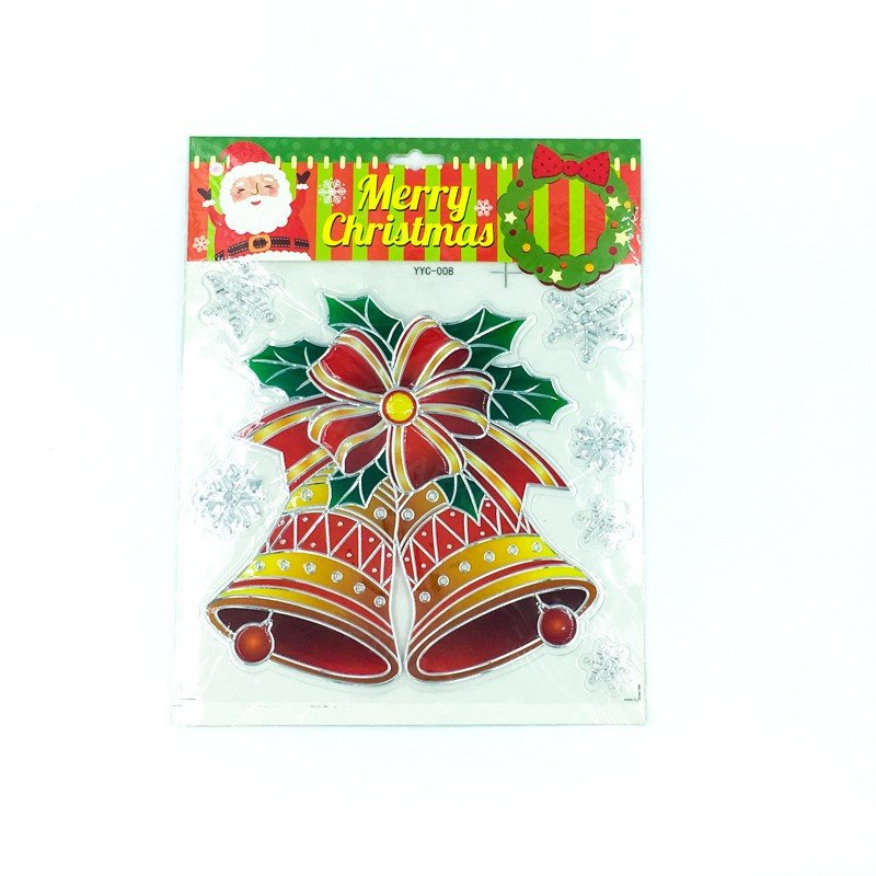 Новогодние наклейки на стекло Merry Christmas 32 х 22 см оптом Новогодние наклейки на стекло Merry Christmas 32 х 22 см оптом