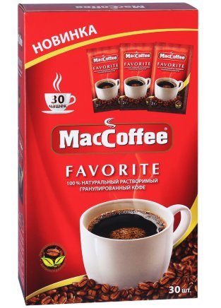 Кофе растворимый MacCoffee Favorite 30x2г оптом Кофе растворимый MacCoffee Favorite 30x2г оптом