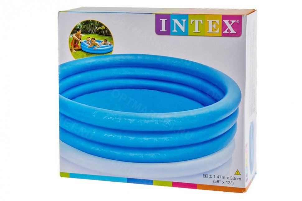 Надувной детский бассейн "Crystal" 147х33см Intex оптом 