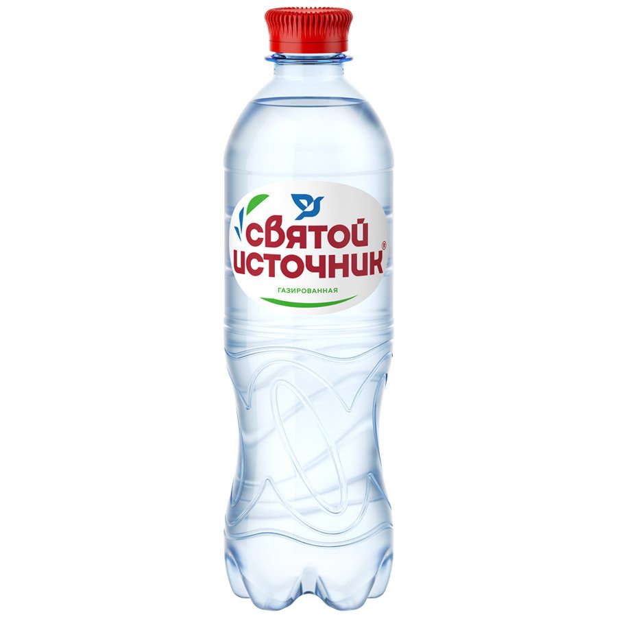 Вода Святой Источник питьевая газированная 0,5 мл оптом 