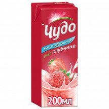 Коктейль молочный Чудо Клубника 2 % 200 мл оптом