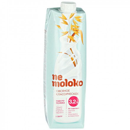 Напиток овсяный Ne moloko Классический 3.2 % 1 л оптом 