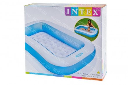 Надувной детский бассейн "Rectangular Baby Pool" 166х100х28см Intex оптом 