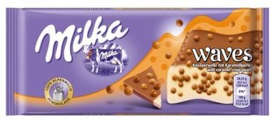 Шоколад Milka Waves Caramel 81г оптом Шоколад Milka Waves Caramel 81г оптом