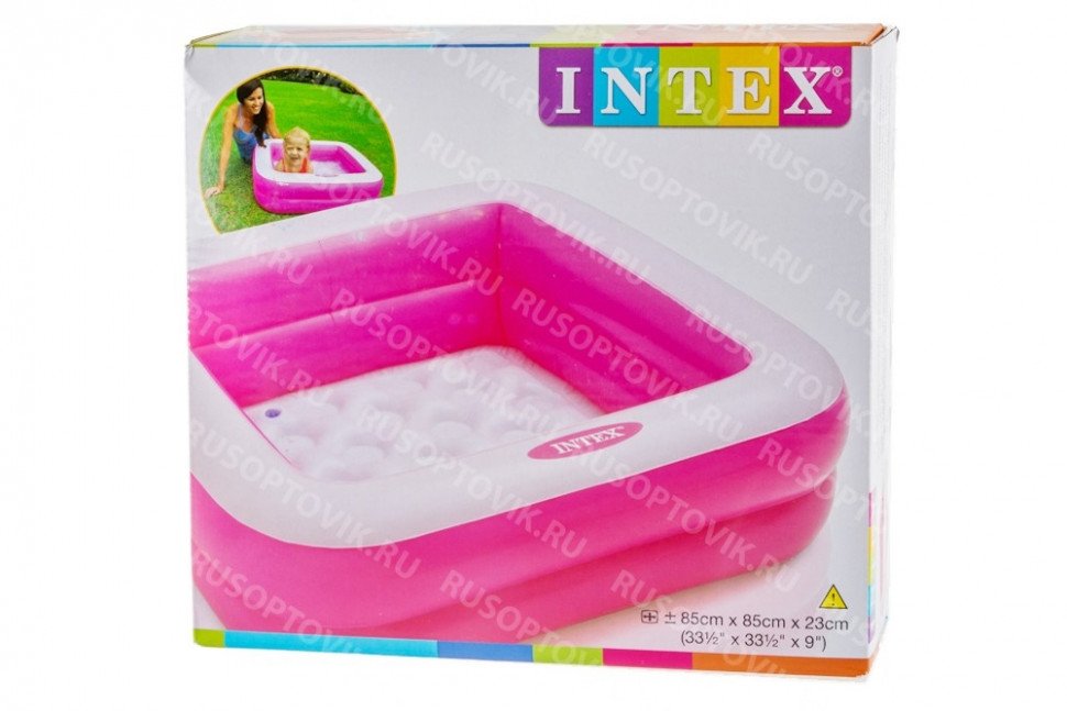 Надувной детский бассейн "Square" 85х85х23см Intex оптом 