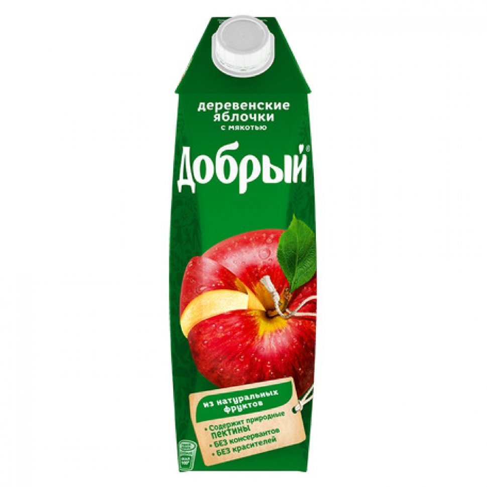 Нектар Добрый деревенские яблочки 1 л оптом Нектар Добрый деревенские яблочки 1 л оптом