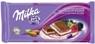 Шоколад Milka Миндаль и лесные ягоды 90г оптом Шоколад Milka Миндаль и лесные ягоды 90г оптом