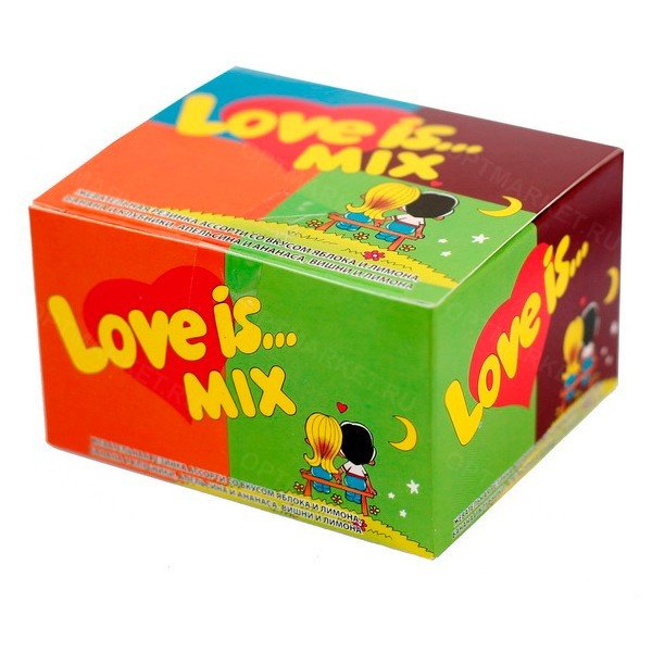Жвачка Love is — "Mix" (20 шт) оптом Жвачка Love is — "Mix" (20 шт) оптом