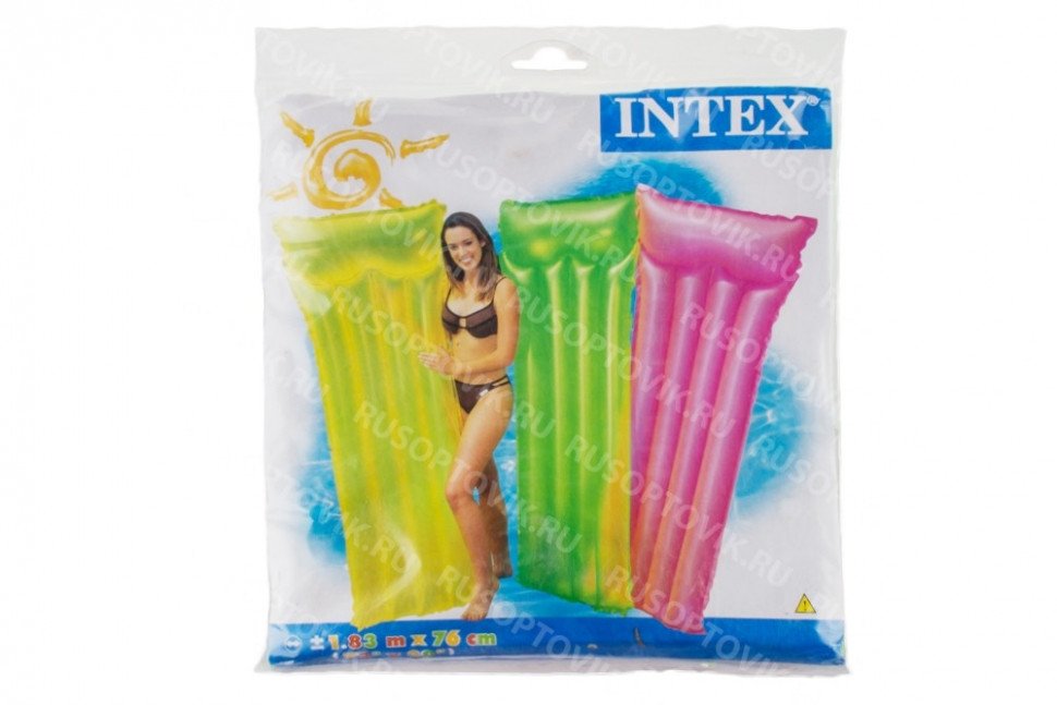 Надувной пляжный матрас "Neon" 183х76см Intex оптом 
