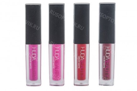 Наборы матовых помад Huda Beauty 4 цвета в 1 оптом 