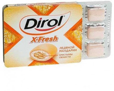 Жевательная резинка Dirol X-fresh Мандарин оптом 