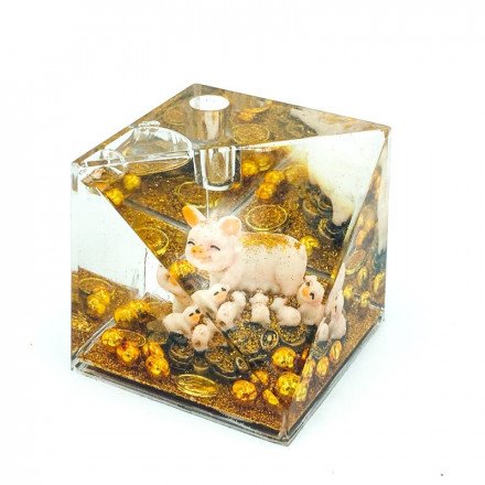 Сувенирная подставка для ручек с символом года свиньи оптом 
