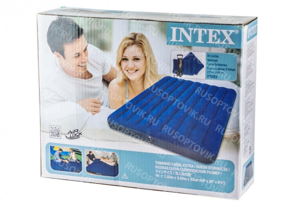 Набор классических мягких матрасов Intex +2 подушки (Артикул 68765) оптом 