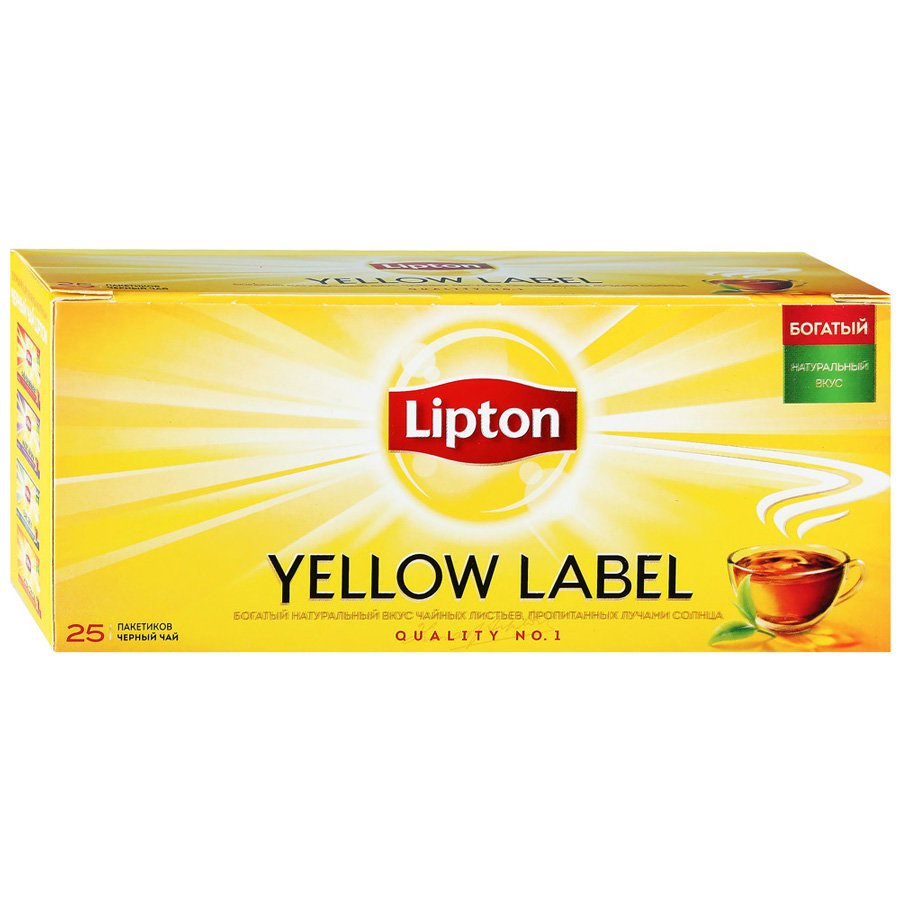 Чай черный Lipton Yellow Label 25 пак оптом Чай черный Lipton Yellow Label 25 пак оптом