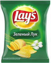 Чипсы Lays Зеленый Лук 150г оптом