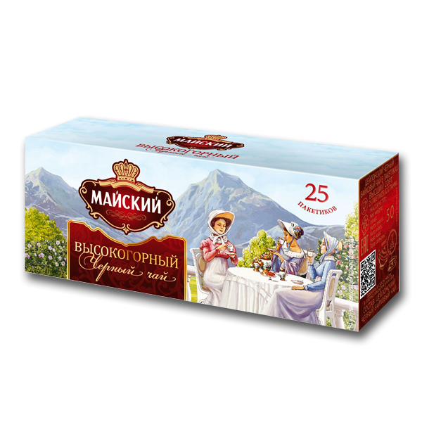 Чай черный Майский Высокогорный 25 пак оптом 