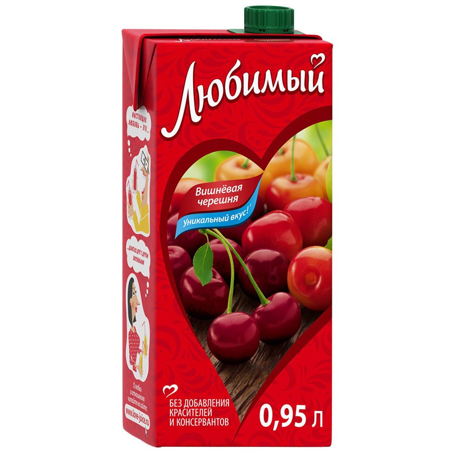 Напиток Любимый вишневая черешня 950 мл оптом Напиток Любимый вишневая черешня 950 мл оптом