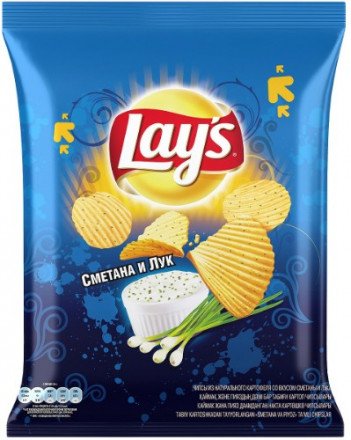 Чипсы Lays Сметана и Лук 80г оптом 