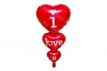 Надувные сердечки "I love you" (100 на 50 см.) оптом