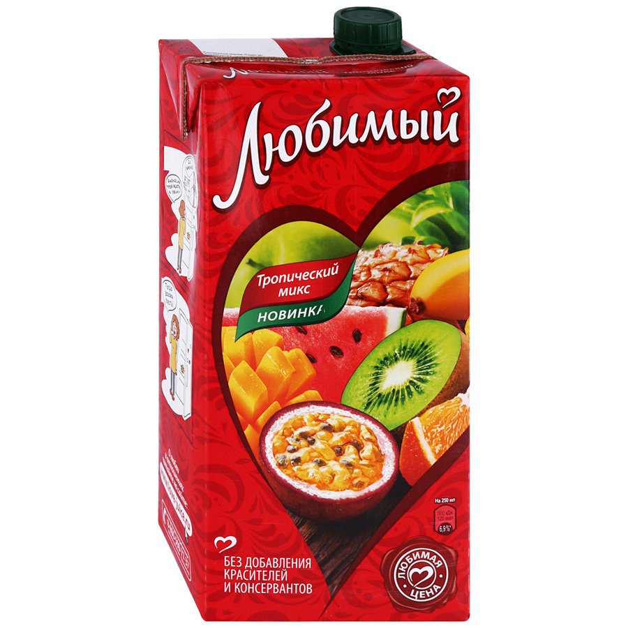 Напиток Любимый тропический микс 0,95 Л оптом Напиток Любимый тропический микс 0,95 Л оптом