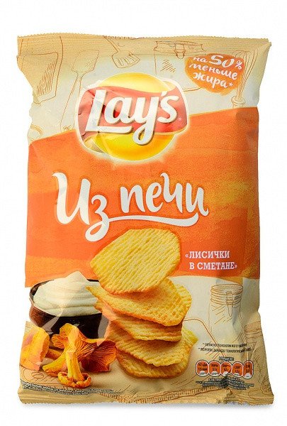Чипсы Lays Из Печи Лисички в сметане 85г оптом Чипсы Lays Из Печи Лисички в сметане 85г оптом