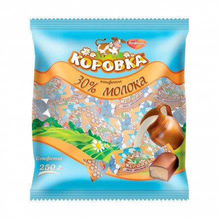 Конфеты Коровка 30% молока 250г оптом 