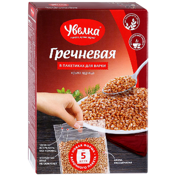 Крупа гречневая Увелка 5x80 г оптом Крупа гречневая Увелка 5x80 г оптом