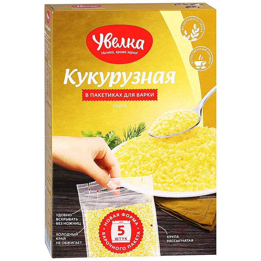 Крупа кукурузная Увелка 5x80 г оптом Крупа кукурузная Увелка 5x80 г оптом