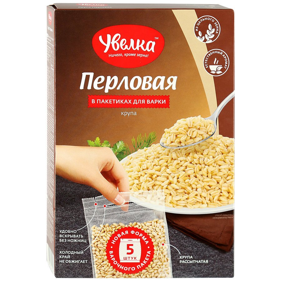 Крупа перловая Увелка 5x80 г оптом Крупа перловая Увелка 5x80 г оптом