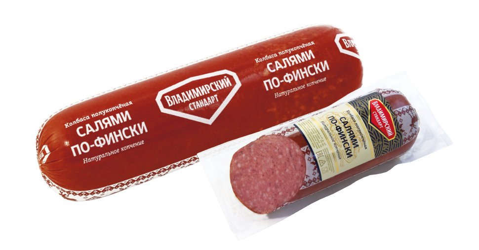 Колбаса салями по-фински Владимирский стандарт 1 кг оптом 