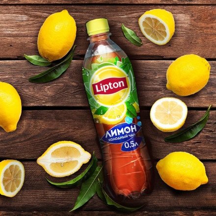 Чай черный Lipton Ice Tea Лимон 0,5 л оптом 