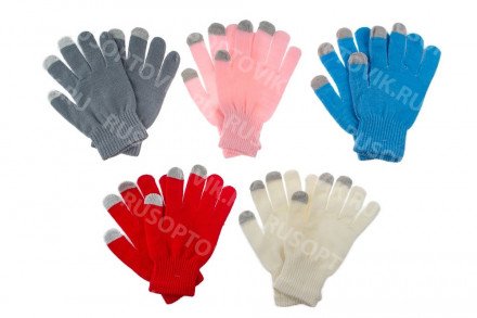 Перчатки для сенсорных экранов Touch Gloves (цветные) оптом 