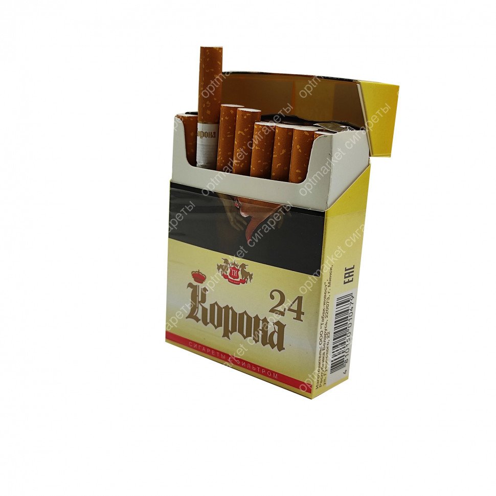 Сигареты Корона 24 желтая (Дубль) оптом 